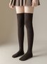 1pair Women High-Elastic Comfy Wool-Blend Over the Knee Socks