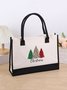Christmas Large Capacity Casual Canvas Tote Bag