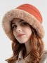 Women Outdoor Thicken Furry Bucket Hat