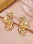 Elegant Golden Irregular Petal Earrings