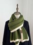 Christmas Color Block Warmth Knitted Scarf
