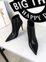 Women Minimalist Pointed Toe Stiletto Heel Dress Boots