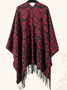 Autumn and winter fashionable leopard print slit warm shawl