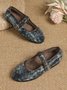 Casual Wool-blend Ombre Adjustable Buckle Mary Jane Shoes