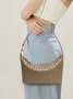 Women Handmade Weave Shoulder Dumpling Bag