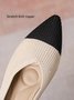 Women Minimalist Color-block Breathable Mesh Fabric Kitten Heel Pumps