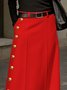Plain Urban Regular Fit H-Line Long Skirt