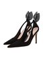 Fashion Bowknot Hollow Out Stiletto Heel Pumps