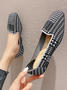 Casual Plain Weaving Material Shallow Shoes