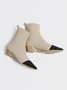 Color Block Breathable Mesh Fabric Wedge Heel Sock Boots
