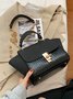 Crocodile Embossed Handbag Commuting Keychain Buckle Crossbody Bag