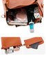 4pcs/set Large Capacity Crocodile Embossed Handbag Commuting Tote Bag with Crossbody Strap