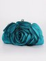 Elegant Flower Satin Clutch Bag