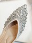Sparkling Rhinestone Glitter Party Flat Heel Shallow Shoes