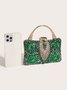 Sparkling Rhinestone Floral Clutch Bag Party Beaded Handbag