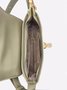 Canvas Paneled Baguette Bag Color-block Underarm Bag