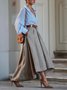 Elegant Regular Fit Plain Midi Skirt