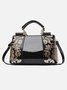 Floral Embroidery Handbag Commuting Large Capacity Tote Bag with Crossbody Strap