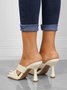 Minimalist Criss-cross Strap Stiletto Heel Mule Sandals