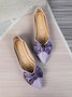 Casual Bowknot Flat Heel Shallow Shoes