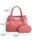 2pcs/set Large Capacity Crocodile Embossed Bucket Tote Bag Commuting Crossbody Bag with Coin Purse