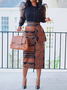 Plus size Abstract Loose Urban Skirt