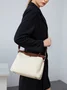 Minimalist Large Capacity Color-block Tote Bag with Crossbody Strap