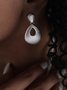 Retro Threaded Drop Shape Hollow Out Dangle Earrings