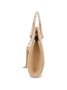Elegant Metal Handle Ring Handbag Woven Evening Clutch Bag with Tassel Pendant