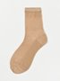 1pair Breathable Hollow Out Minimalist Mid-calf Socks