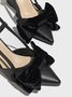 Elegant Bowknot Wedge Heel Slingback Shoes