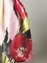 Plus Size Floral V Neck Regular Fit Elegant Midi Dress