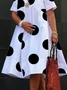 Urban Polka Dots Loose Midi Dress