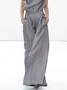 Elegant Loose Plain Long Wide Leg Pants