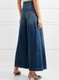 Denim High Waist  Casual Pockets Wide leg Jeans