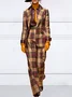 Plaid Urban Fashion Wide Leg Pants