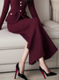 High Elasticity Elegant Maxi Sweater Skirt