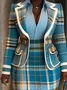 Urban Lapel Collar Plaid Blazer