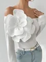 Urban 3D Floral Off The Shoulder Blouse