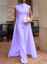 Elegant Tailored Jumpsuit & Cape Set – Wedding & Formal Occasion Outfit