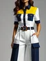 Urban Utility Color Block Pockets Shirt