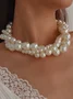 Elegant  Pearl Chain Necklaces