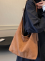 Casual Suede Tote Bag With Mini Bag