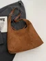 Casual Suede Tote Bag With Mini Bag