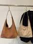 Casual Suede Tote Bag With Mini Bag