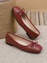 All Season Casual Leather Plain Ballet Shoes