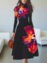 Elegant Printing Floral Midi Skirt