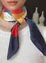 Elegant Geometric Silk Scarf