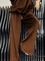 Urban Plain Wide Leg Pants