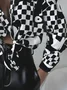 Casual Plaid Printing Shirt Collar Shirt